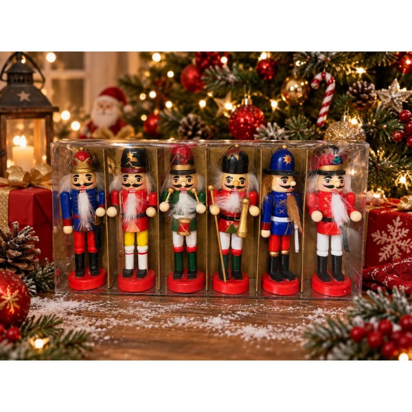 Kurşun Asker Ahşap Dekoratif Eşya 6 lı Set 12.5 / 13Cm TH7