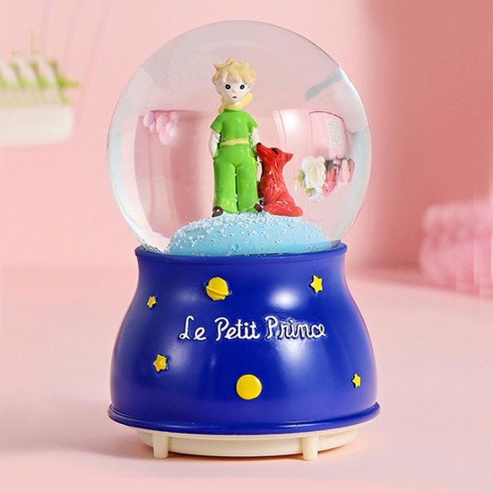 toptan-xml-dropshipping-Küçük Boy Küçük Prens Kar Küresi Işıklı 6.5 cm