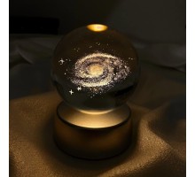 Samanyolu Plastik Altlıklı Işıklı Cam Küre 6 Cm