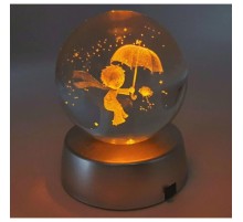 Küçük Prens Plastik Altlıklı Işıklı Cam Küre 006-8