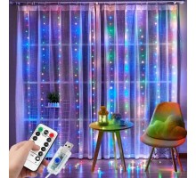 Tel Perde Led 3 x 3 M 300 Led RGB