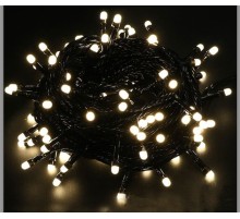 5M Boncuk Lamba Gün Işığı 8 Fonksiyon 100 Led Fişli Uzatma Kablolu Siyah Kablo