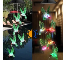 Solar Led Işıklı Kuşlu Bahçe Dekoru 6 Ledli,Renkli Işık