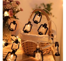 5 M 20 Led Fişli 8 Kademeli RGB Ramazan Kandili Siyahlı Led Işık MZ6200-273