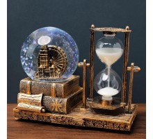 Dekoratif Kar Küresi ve Kum Saati GOLD MZ235-55