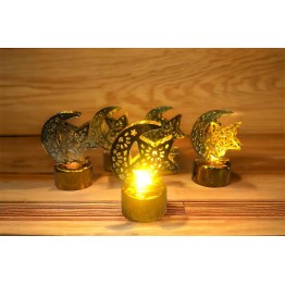 12 li Ramazan Ayaklı Led Işık Gold Renk Gün Işığı MZ6200-231