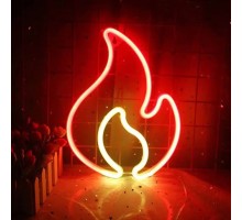 Duvara Asmalı Neon Alev 30 × 23 Cm