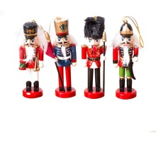 Kurşun Asker Ahşap Dekoratif Eşya 13 Cm 4 Lü Set