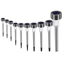 Metal Gövdeli Solar Bahçe Lambası 10 lu Paket