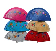 Bambu Çift Taraflı Yelpaze Karma Renk 12 li Paket