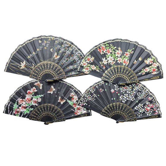 toptan-xml-dropshipping-Plastik Kumaş Yelpaze 12 li Karışık OB-052