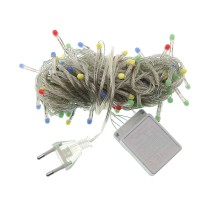 10 M 100 Led Damla Uçlu Led Işık Kırmızı Işık Şeffaf Kablo