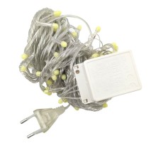 10 M 100 Led Damla Uçlu Led Işık Beyaz Işık Şeffaf Kablo