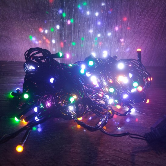 toptan-xml-dropshipping-10 M 100 Led Damla Uçlu Led Işık RGB Işık Siyah Kablo