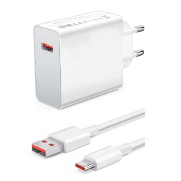 120Watt Turbo 1 x USB-A 1 Mt A to C Kablolu Duvar Şarj Aleti AC109