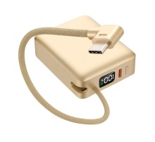 10.000mAh LCD Göstergeli Type-C Giriş & Çıkışlı 20W Dahili Type-C Kablolu Powerbank
