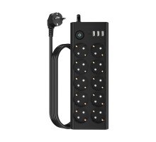 Çoklu Priz 10 lu + 3 USB + 1 Type-C 3680W 16A Anahtarlı Akım Korumalı Uzatma Prizi (2 Metre Kablo) FTR14
