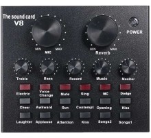 Canlı Yayın Kayıt Ses Değiştirme Karaoke Bluetooth Ses Kart V8