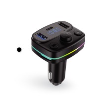 FM Transmitter Müzik Oynatıcı Kablosuz Bağlantı + Araç Şarjı RGB Type-C AFT10