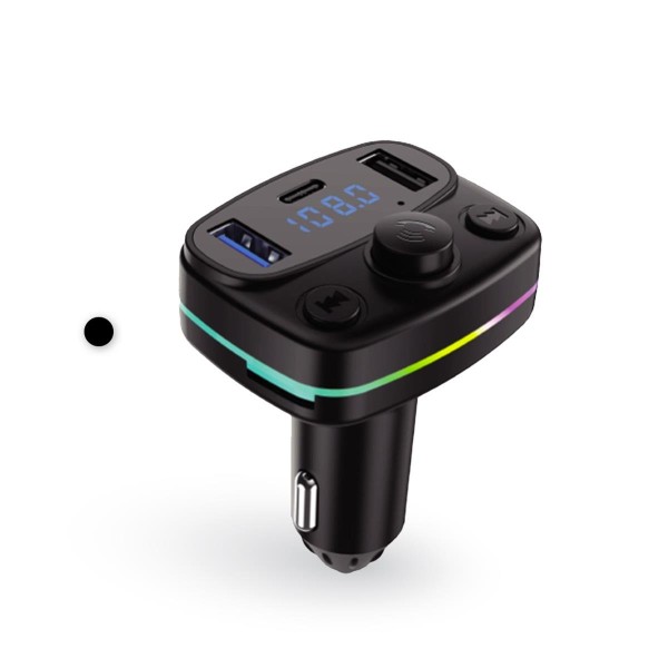 toptan-xml-dropshipping-FM Transmitter Müzik Oynatıcı Kablosuz Bağlantı + Araç Şarjı RGB Type-C AFT10