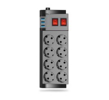 8 Priz 3XUSB 16A 2mt Kablo 4000W Akım Korumalı Priz TGFTR08