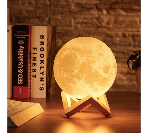 toptan-xml-dropshipping-3D LED Ay Gece Lambası Aydınlatma Sarj Edilebilir Lamba 15 cm