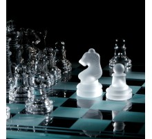 Glass Chess Cam Satranç Takımı (25 cm x 25 cm)