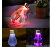 Hava Nemlendirici Ampul Görünümlü Hazneli Buhar Makinesi 400 ml.