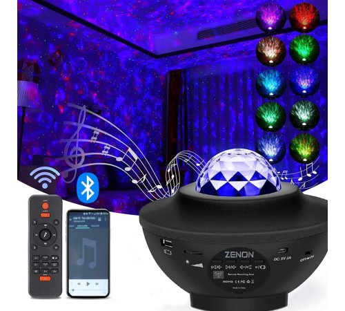 toptan-xml-dropshipping-Starry Projektör Bluetooth Hoparlör+Sese Duyarlı Disko Topu+ USB Mp3 Çalar+Parti, Gece Lambası