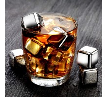 6 Parça Metal Kaplama Soğutma Buz Küpü