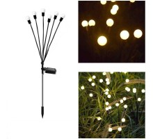 6 Ledli Güneş Enerjili Bahçe Çiti Aydınlatma Lamba Gün Işığı 1 Adet