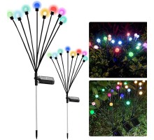 8 Ledli Güneş Enerjili Bahçe Çiti Aydınlatma RGB 1 Adet