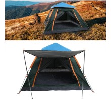 Tam Otomatik Su Ve Rüzgar Geçirmez Gölgelikli Tenteli 4 Kişilik Kamp Çadırı 215*215*145 Cm