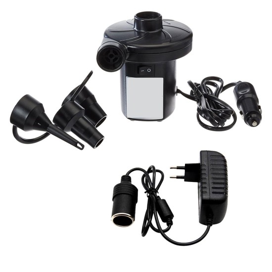 toptan-xml-dropshipping-Yatak - Havuz Şişirme Boşaltma Pompası Araç Çakmak + 220V Çift Başlık