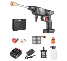 48V Şarjlı Çift Bataryalı Taşınabilir Basınçlı Oto Yıkama Bahçe Sulama Tabancası