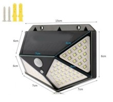 Hareket Sensörlü Güneş Enerjili Led Aydınlatma Dış Mekan Bahçe 100 Led Li