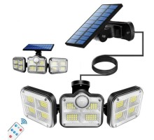 Kumandalı Solar Güneş Enerjili 122 Ledli Hareket Sensörlü Bahçe Aydınlatma Sokak Lambası