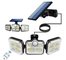 Kumandalı Solar Güneş Enerjili 122 Ledli Hareket Sensörlü Bahçe Aydınlatma Sokak Lambası