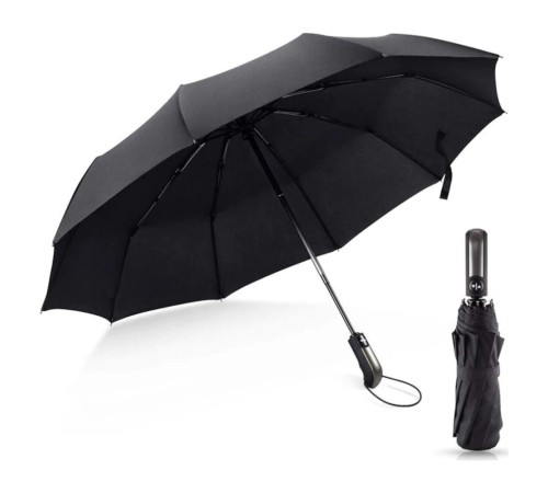 toptan-xml-dropshipping-Tam Otomatik 10 Telli Siyah şemsiye