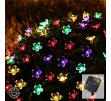 Solar 30 Ledli Çiçekli RGB Bahçe Aydınlatma Dekorasyon Güneş Enerjili