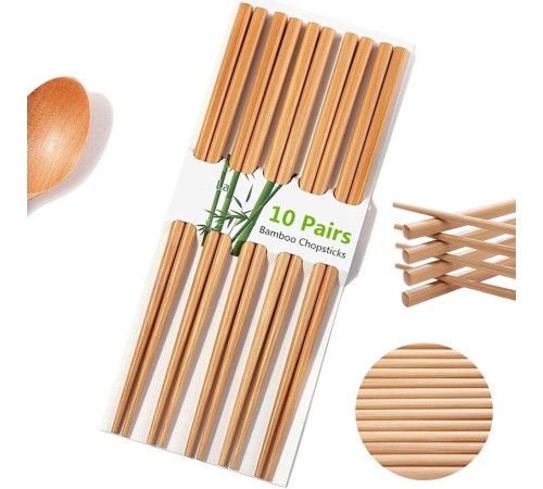 toptan-xml-dropshipping-Organik Bambu çin çubuğu Chop Sticks 10 çift