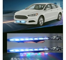 Rüzgar Enerjisi İle Çalışan Oto Mavi Led Çakar Lamba ( 2 Li Set )