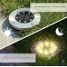 toptan-xml-dropshipping-Solar Güneş Enerjili 8 Ledli Kazıklı çim Zemin Bahçe Aydınlatma 3 W Gün Işığı Sarı Led ( 4 Lü Set )