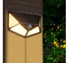 Gün Işığı Sarı Led Hareket Sensörlü Güneş Enerjili Led Aydınlatma Dış Mekan Bahçe 100 Led Li