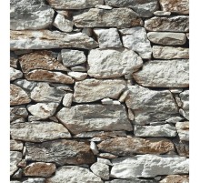 Taş Duvar Desenli Kendinden Yapışkanlı 3D Duvar Raf Kapı Kaplama Kağıdı 5 Metre 60 Cm