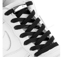 Çocuklar İçin Kolay Kullanımlı Mıknatıslı Ayakkabı Bağcığı Siyah Renk