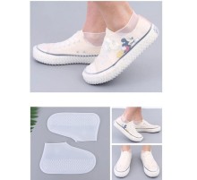 Beyaz Silikon Yağmur Koruyucu Ayakkabı Kılıfı Kaymaz Su Kir Geçirmez Small (26-33)