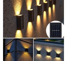 4 Ledli Solar çift Taraflı Duvar Lambası Güneş Enerjili Aydınlatma Dekorasyon Aplik Işık