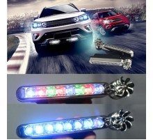 Rgb Rüzgar Enerjisi İle Çalişan Oto Led Çakar Lamba 2 Li Set