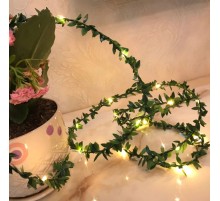 Dekoratif Yapay Yapraklı Peri Led 3 Metre Sarmaşık Led Günışığı